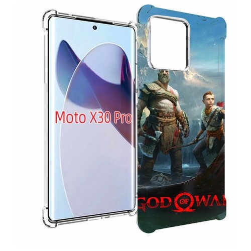 Чехол MyPads God Of War Кратос Атрей для Motorola Moto X30 Pro задняя-панель-накладка-бампер