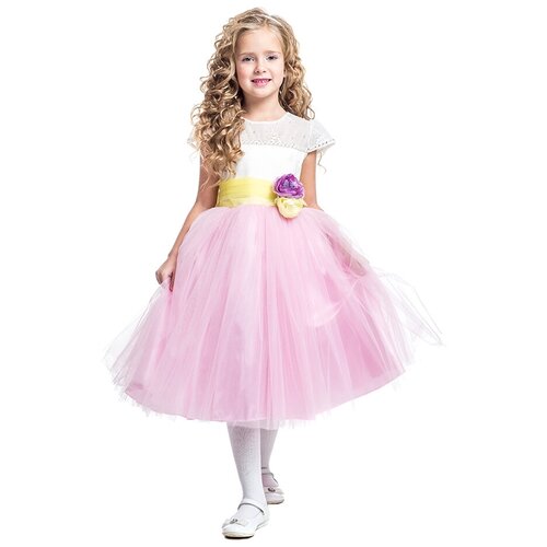 Платье Cascatto, комплект, размер 6-7/116-122, розовый платье cascatto комплект размер 6 7 116 122 черный
