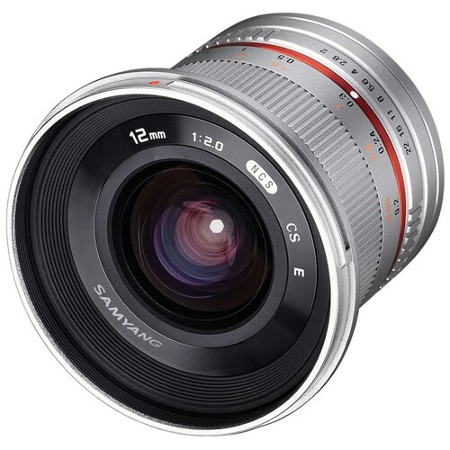 Объектив Samyang 12mm f/2.0 NCS CS Fujifilm X, серебристый
