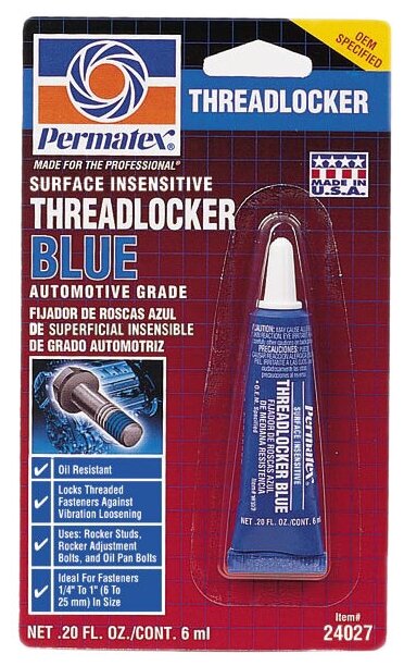 Фиксатор резьбовых соединений средней фиксации разъемный PERMATEX Threadlocker Blue 09178/19960/24200/24206/24240