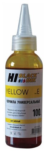 Чернила HI-BLACK для EPSON (Тип E) универсальные, желтые, 0,1 л, водные, 150701038301