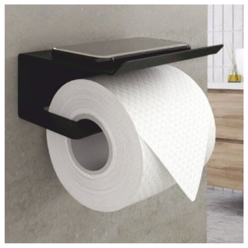 Держатель для туалетной бумаги лофт-арт 160х110х85мм черный