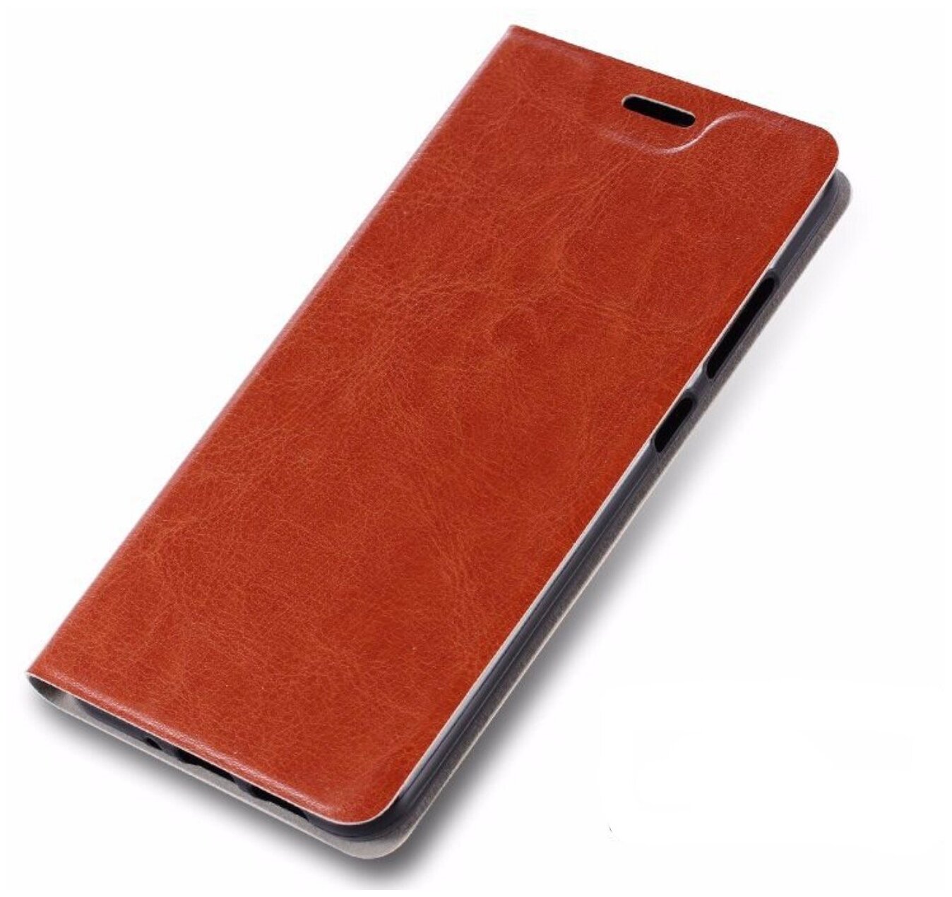 Чехол-книжка MyPads для Samsung Galaxy Core 2 G355h водоотталкивающий с мульти-подставкой на жёсткой металлической основе коричневый