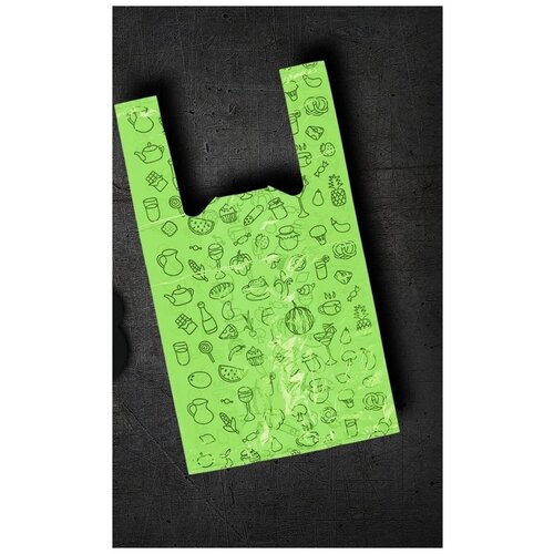 Пакет полиэтиленовый/Пакет Майка 100 шт./Пакет с ручками 32см*60см/Пакет Майка 19 мкм