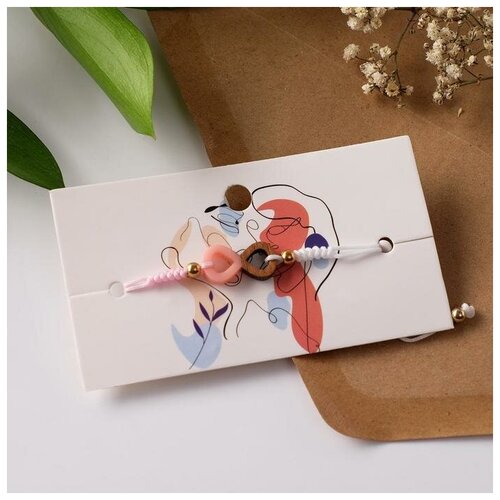 фото Queen fair браслет "знак бесконечность" дерево, цвет микс, d=7