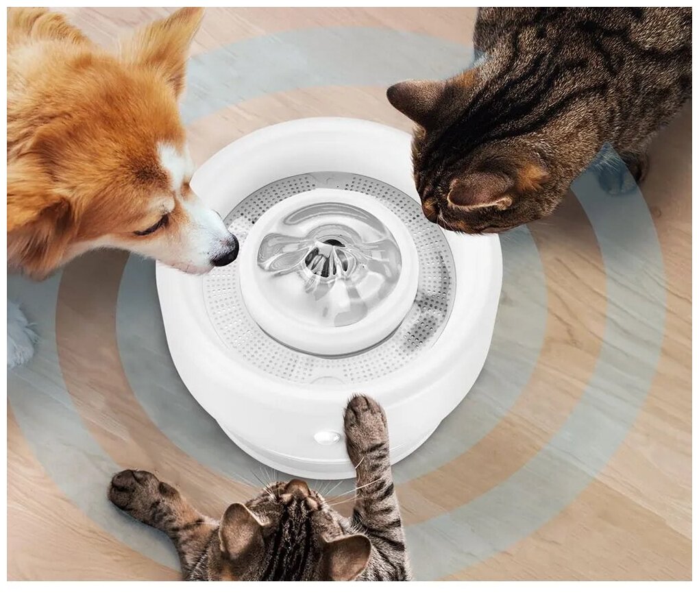 Автоматическая поилка-фонтан для кошек ZooWell Smart беспроводная, с сенсором - фотография № 9