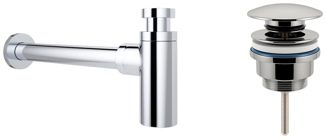Комплект 3 в 1 Lavinia Boho Bathroom Sink 21520168: накладная фарфоровая раковина 40 см, металлическ - фото №3