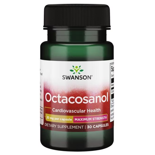 Swanson Octacosanol - Maximum Strength (Октакозанол - Максимальная сила) 20 мг 30 капсул, 01/24