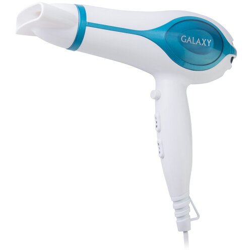 Galaxy GL 4327 Фен для волос профессиональный мощность 2200 Вт 2 скоростных режима 3 температурных режима функция Холодный воздух насадка Концентратор защита мотора от перегрева защитная сетка подвесная петля питание 220-240В 50 Гц 169500₽