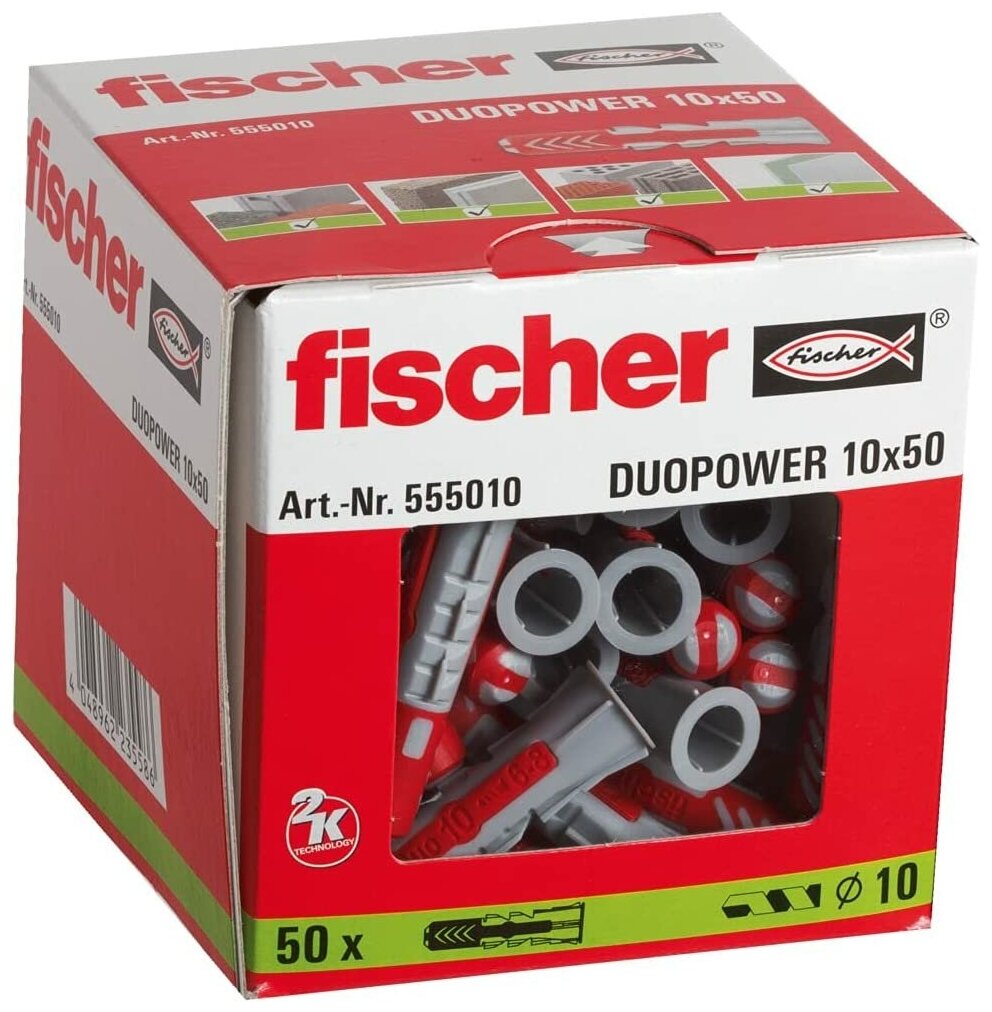 Дюбель Fischer Duopower 10x50 (50 шт)