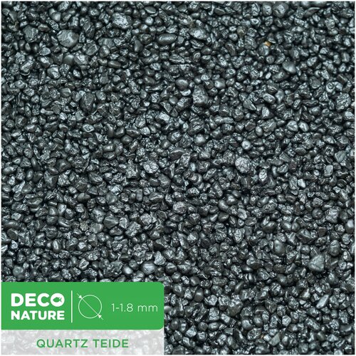 DECO NATURE TEIDE - Черный кварцевый песок для аквариума фракции 1-1,8 мм, 25кг/мешок