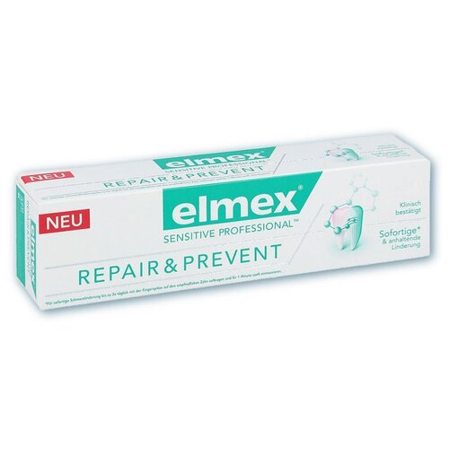 Зубная паста Elmex Sensitive Professional Repair & Prevent, 75 мл зубная щетка elmex sensitive мягкая