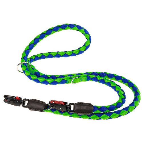 Поводок-перестежка Ferplast Twist Matic GA для собак (200 см x 1,2 см, Зеленый с синим)