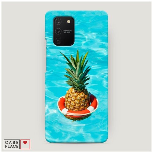 фото Чехол пластиковый samsung galaxy a91 ананас в бассейне case place