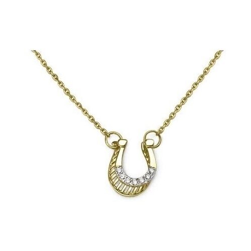 фото Platina jewelry золотое колье с фианитами 07-0184-00-401-1130-03, размер 40