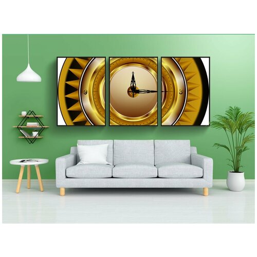 фото Набор модулных постеров для интерьера "часы, золото, смотреть" 60x90 см. в тубусе, без рамки lotsprints