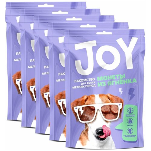 фото Joy набор лакомств для собак мелких пород joy монеты из ягненка 60 г (5 шт.)