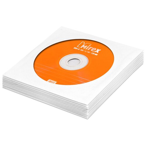 Диск Mirex DVD+R 4,7Gb 16x в бумажном конверте с окном, 10 шт.