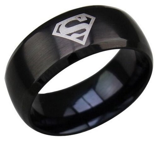 Кольцо 2beMan, нержавеющая сталь, размер 22.5, черный, серебряный