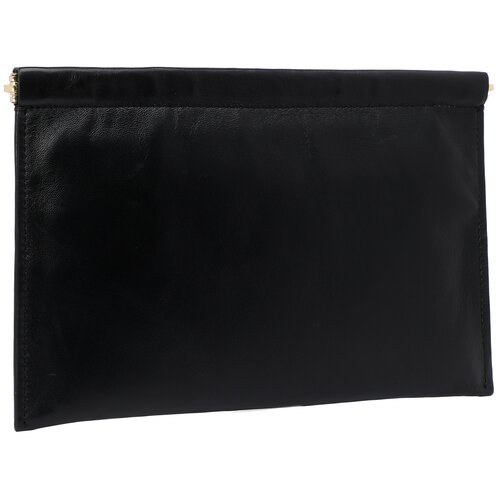 Сумка клатч Calzetti, фактура гладкая, черный клатч ecco fold clutch bag