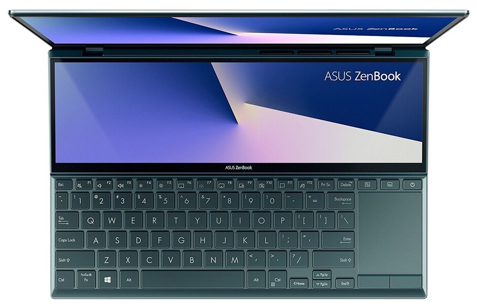 14 Ноутбук ASUS Zenbook Duo 14 UX482EA-HY227R 1920x1080 Intel Core i7 1165G7 28 ГГц RAM 16 ГБ SSD 1 ТБ Intel Iris Xe Graphics Windows 10 Pro 90NB0S41-M001T0 Celestial Blue