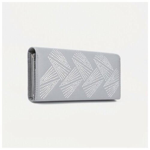 фото Кошелек , на магните, отделение для монет, серый нет бренда