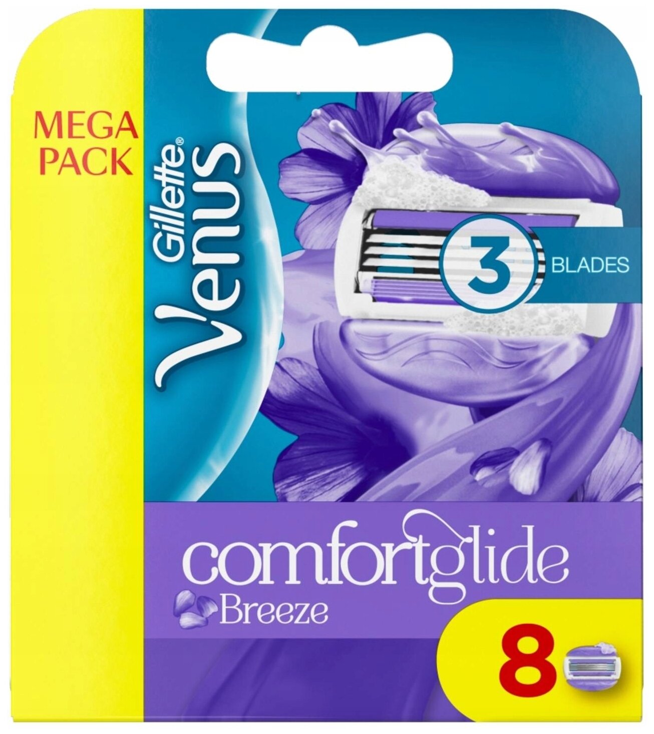 Venus ComfortGlide Breeze Сменные лезвия, 8 шт.