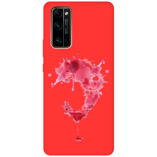 Матовый чехол Cocktail Splash для Honor 30 Pro+ / Хонор 30 Про Плюс с 3D эффектом красный матовый чехол cocktail splash для honor 6c pro хонор 6с про с 3d эффектом черный