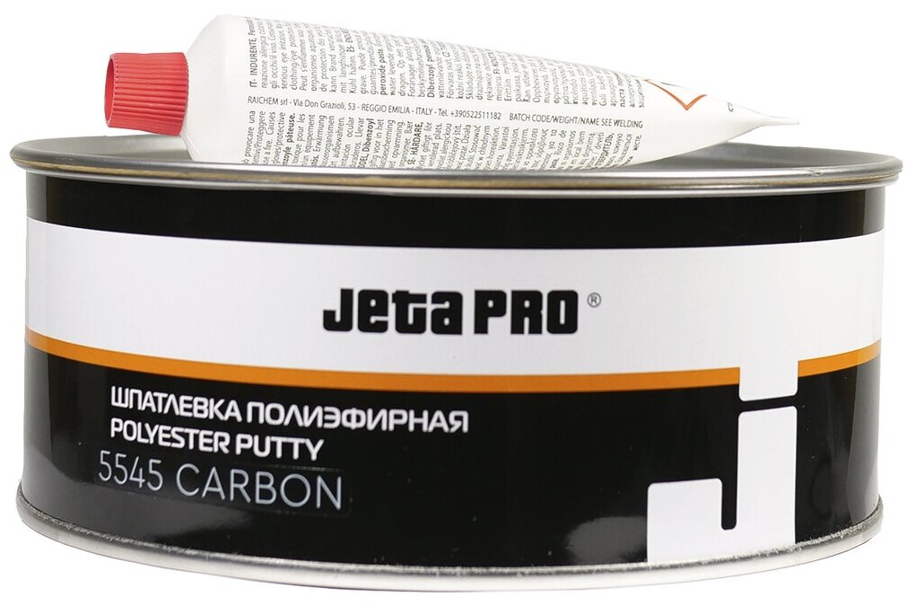 Шпатлевка углеволокно 1,0кг + 0.02 отвердитель черная Carbon JETA PRO