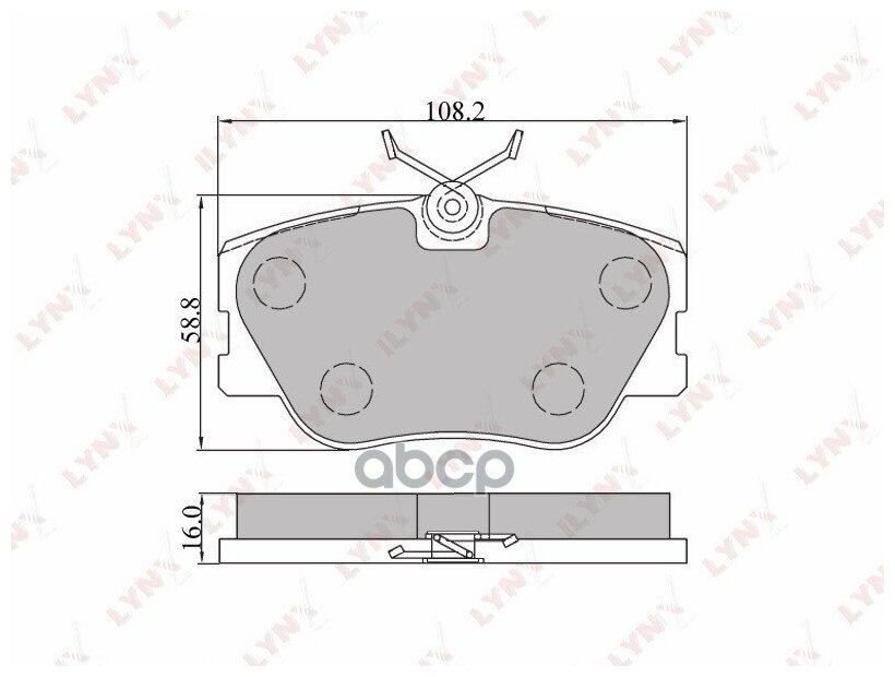 Колодки Тормозные Дисковые | Перед | LYNXauto арт. BD5301