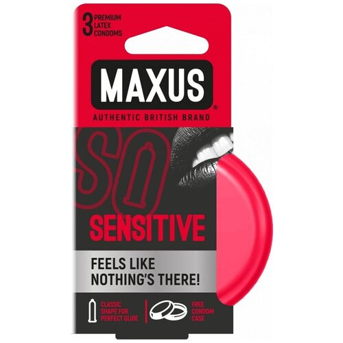 Maxus Ультратонкие презервативы в железном кейсе MAXUS Sensitive - 3 шт. презервативы в железном кейсе maxus mixed 3 шт