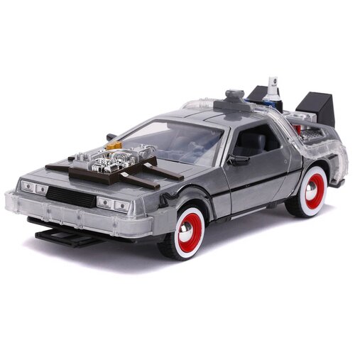 Легковой автомобиль Jada Toys Back To The Future 3 Time Machine 32166 1:24, primer brushed raw metal модель машины hollywood rides back to the future 1 – time machine масштаб 1 24