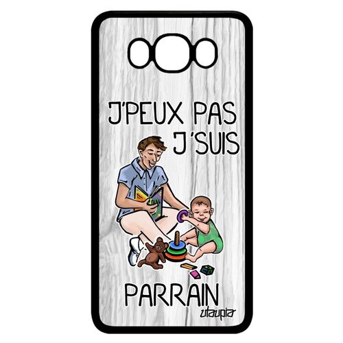 фото Защитный чехол на смартфон // samsung galaxy j7 2016 // "не могу - стал крестным!" рисунок карикатура, utaupia, светло-серый