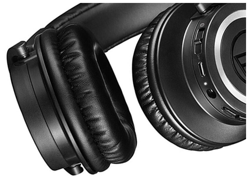 Наушники AUDIO-TECHNICA , 3.5 мм/Bluetooth, накладные, черный - фото №3