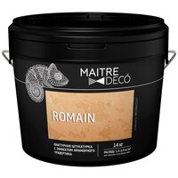 Фактурная штукатурка Maitre Deco «Romain» эффект мраморного травертина 14 кг