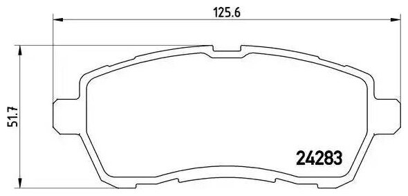 К-т торм. колодок Fr FO Fiesta 08-, Mazda 2 Brembo P24072