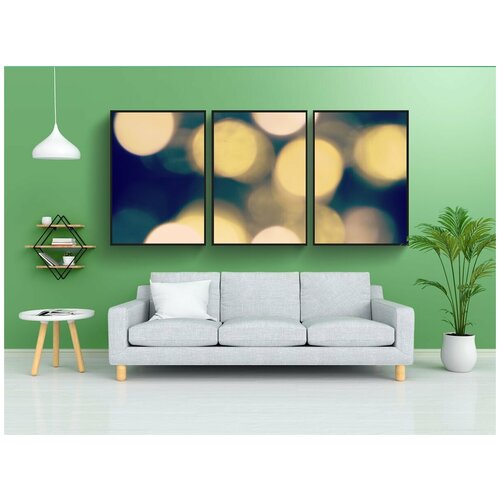 фото Набор модулных постеров для интерьера "боке, огни, размытие" 60x90 см. в тубусе, без рамки lotsprints