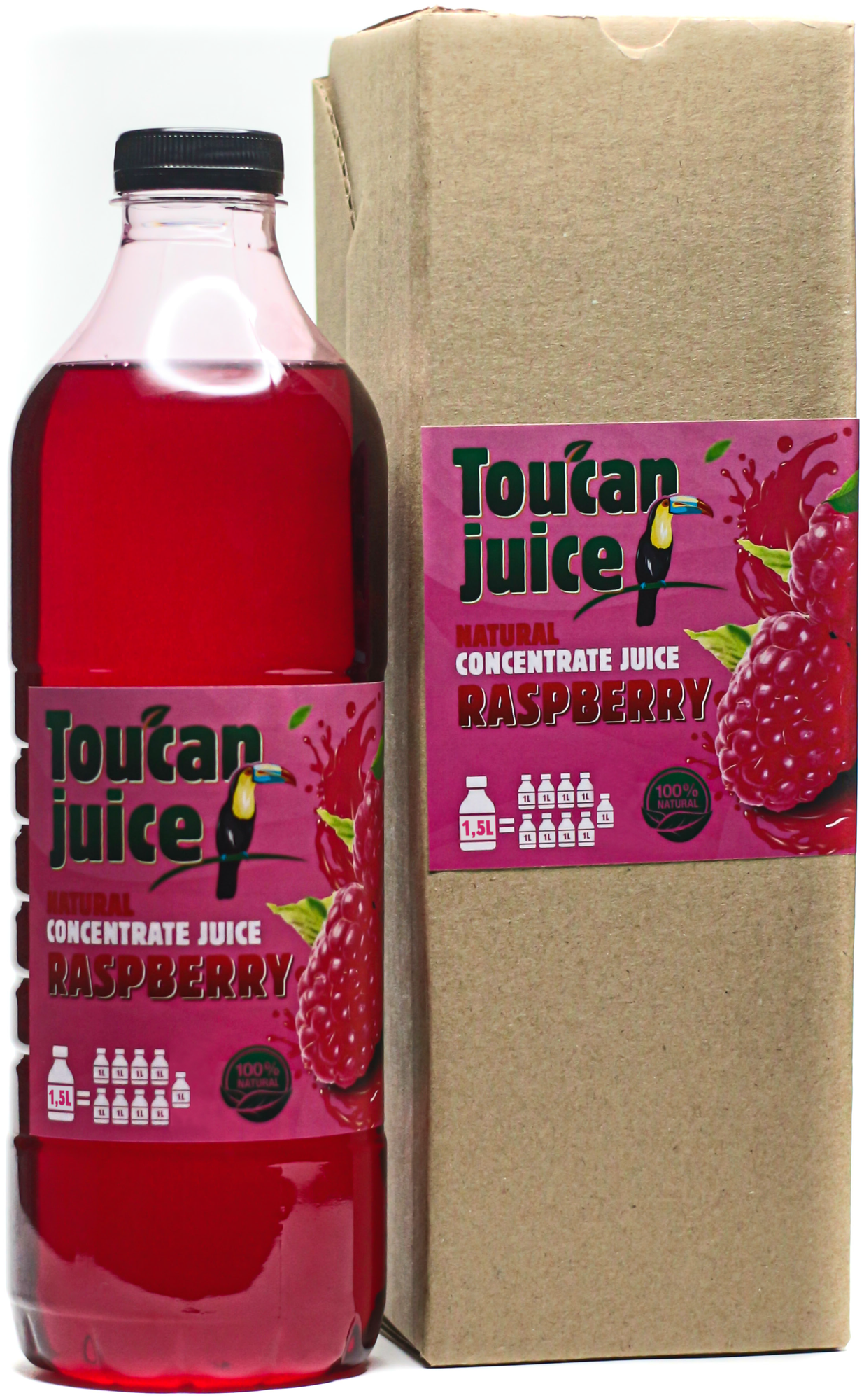 Toucan juice концентрированный сок Малины 1,5л.