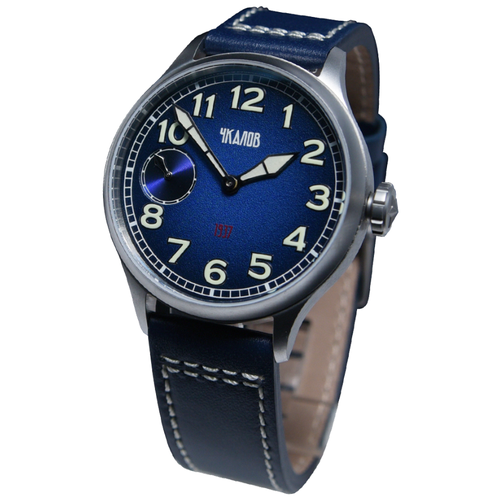 Наручные часы Чкалов, синий наручные часы чкалов часы наручные чкалов 3602 6 черный синий