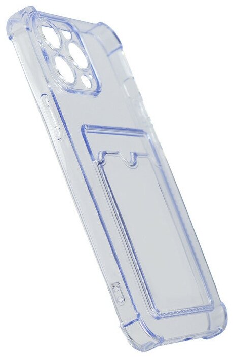 Чехол LuxCase для APPLE iPhone 13 Pro Max TPU с картхолдером Light-Blue 63527 - фото №4