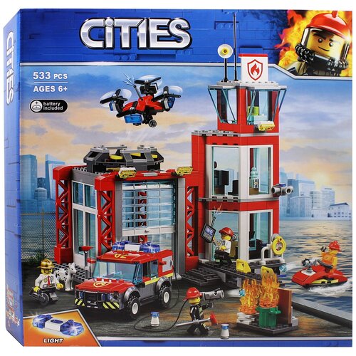 конструктор lego duplo 10903 пожарное депо Конструктор / Cities / Сити / Пожарное депо / 533 детали