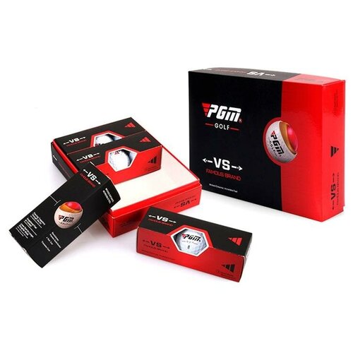 Мяч для гольфа PGM GOLF 12 шт (трехслойный) pgm portable golf swing analyzer indoor multifunction simulator