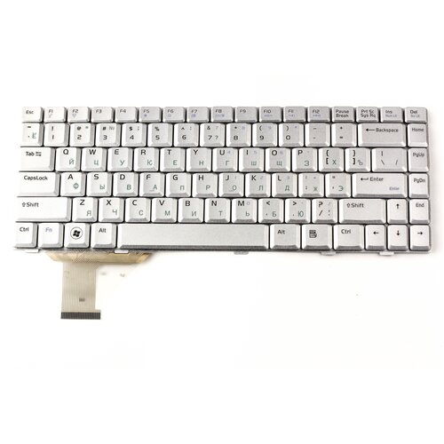 Клавиатура для Asus Z99 W3 W3000 A8 Серебро p/n: 04GNCB1KRU10-1, 04GNCB1KRU14, 04GNCB1KRUS4