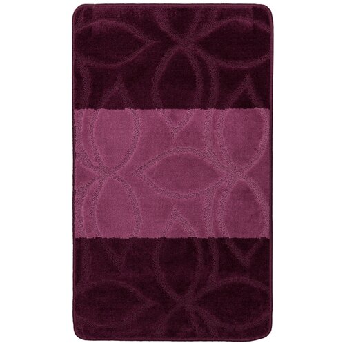 фото Малиново- фиолетовый коврик для ванной комнаты confetti bath maximus erdek 2576 aubergine прямоугольник (60*100 см)