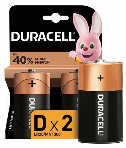 Батарейки DURACELL Basic комплект 10 шт D (LR20 13А) алкалиновые в блистере MN 1300D LR20