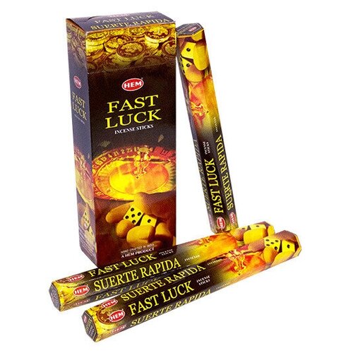 Благовония палочки HEM Легкая удача Fast Luck 120шт благовоние hem fast luck быстрая удача 20 палочек подставка