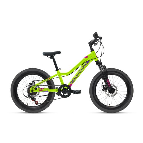 фото Велосипед 20" forward twister 20 2.0 al disc 20-21 г рама 10,5" ярко-зеленый/фиолетовый rbkw1j306002