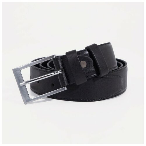 фото Ремень натуральная кожа, черный mikimarket