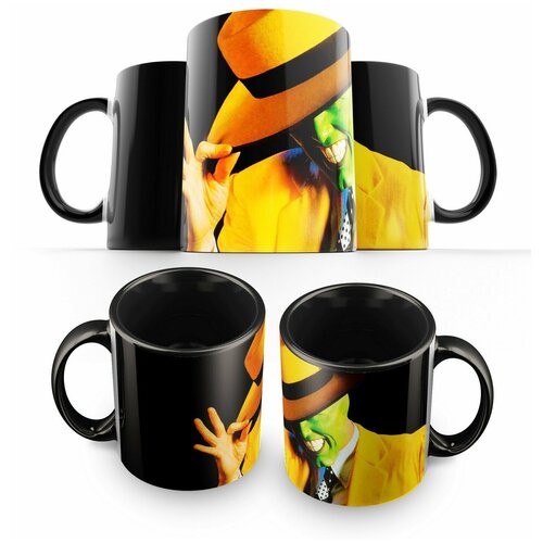 фото Кружка черная маска (джим керри, комикс, мультфильм, фильм) -1 creative mug