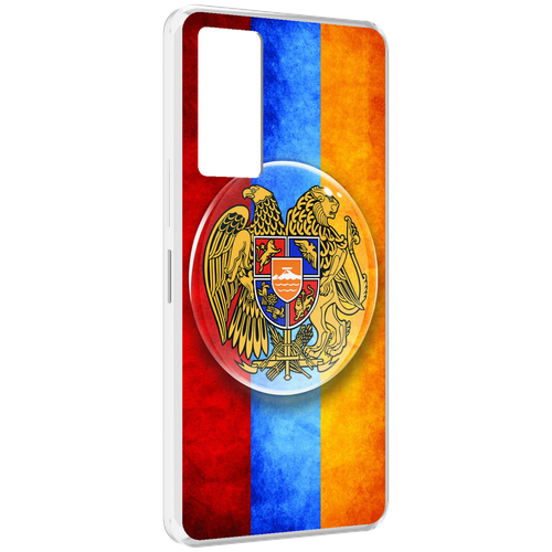 Чехол MyPads герб флаг армении для Infinix Note 11 задняя-панель-накладка-бампер